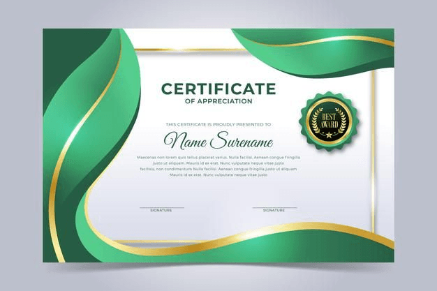 Certificate 9